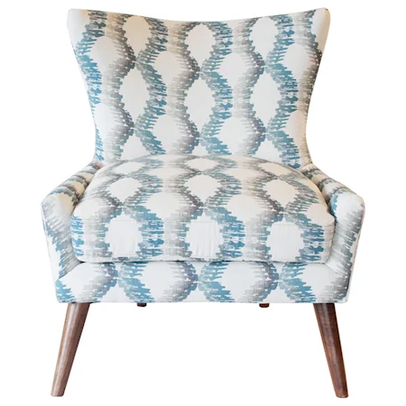 Contemporary Mike Accent Chair with Tapered Legs